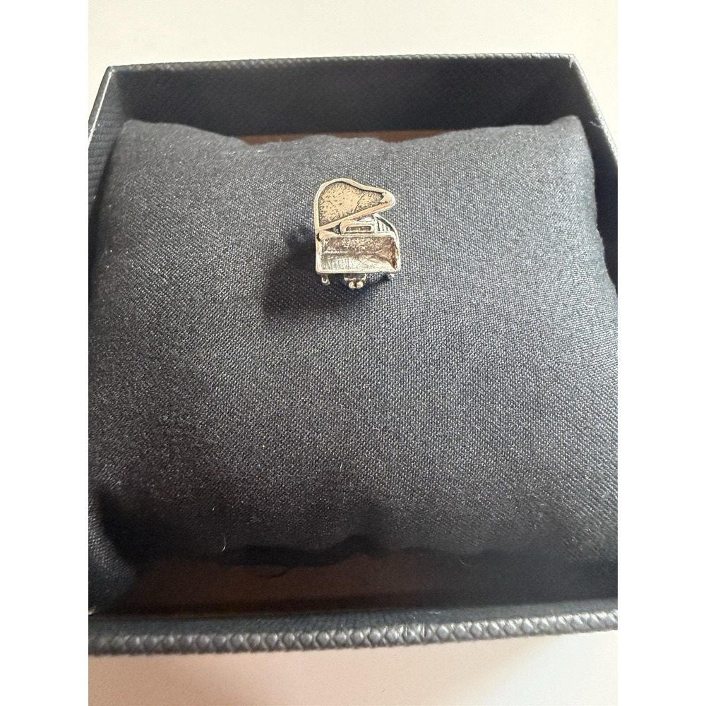 Sterling Silver 3D Piano Musical Instrument Charm Pendant